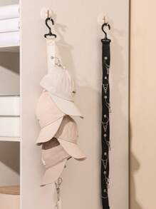 Multi-Functional Hanger, Baseball Cap Organizer Hat Rack, For Closet Hooks, Walls And Doors With 8 Large Clips For Hanging Baseball Caps, Winter And Accessories 1 Pack Of Underwear Storage Box, Clothing Organizer Box Bedroom, Organizer, Home Storage, White T Shirt Women, Black Pants Women, Ladies Winter Clothes, Dress,