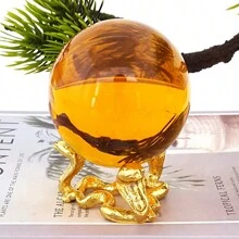 1pc Snake Year Crystal Ball Holder Stand, Snake Year Gift, Metallic 3 Snakes Crystal Ball Base, Handicraft Decor, Home Decoration, Desktop Ornament Gifts Birthday Graduation