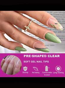 600pcs Medium Almond Square Nail Tips - Full Cover, Soft Gel X Acrylic, Half Matte Finish, Pre-Shaped Almond Square Fake Nails Acrylic False Nail Tip For Salon And Home Nail Design 12 Sizes