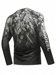 RODEEL 男士迷彩衬衫速干吸湿排汗长袖防晒衣适合钓鱼户外活动