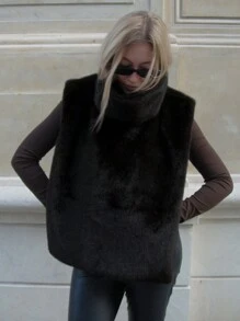 Budhaul Fantasty Fall Winter New Fur Tank Top Vest Coats For Women