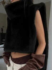 Budhaul Fantasty Fall Winter New Fur Tank Top Vest Coats For Women