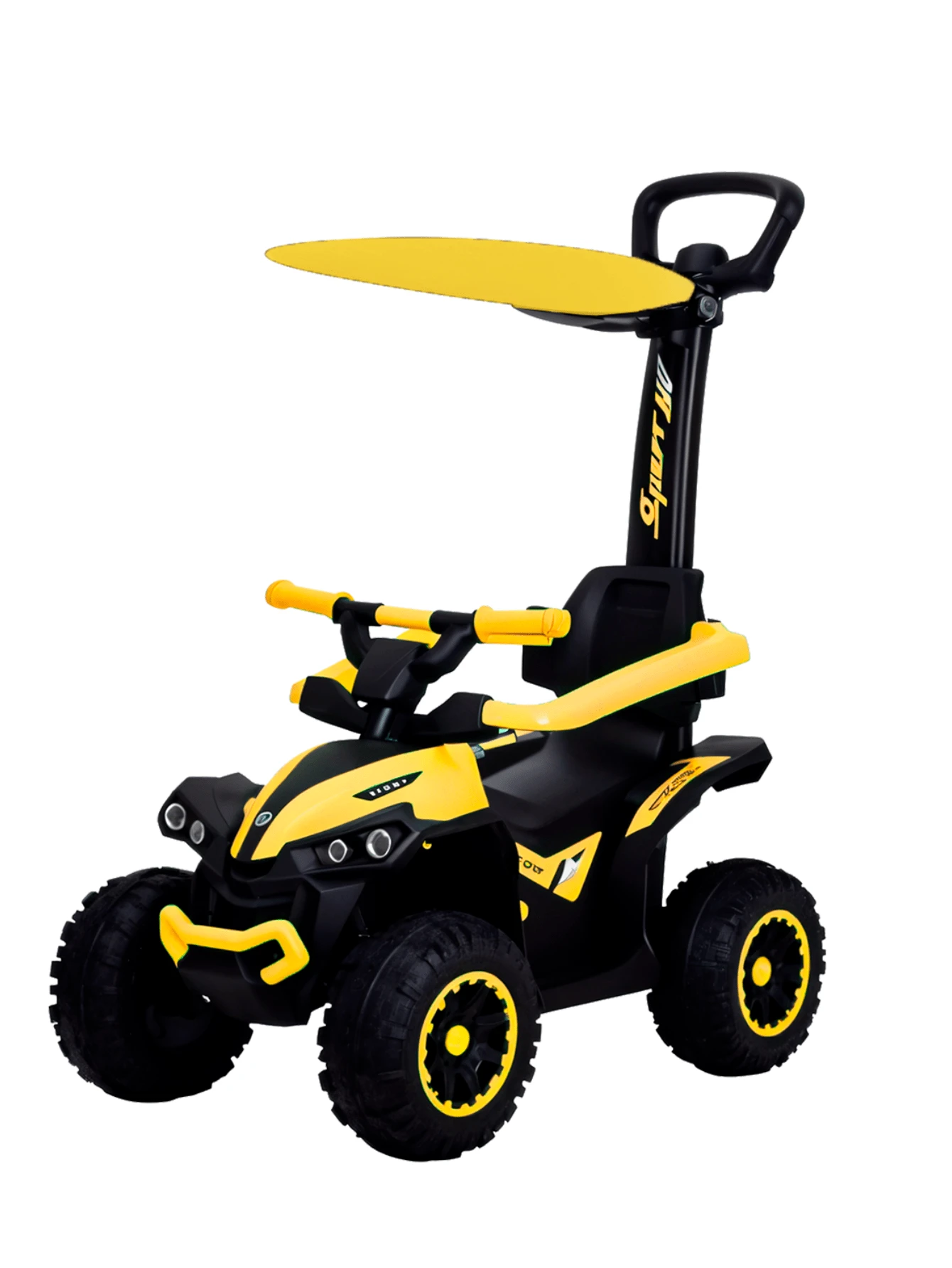 Mini Electric ATV With Lights 2 In 1 - Yellow - View 1
