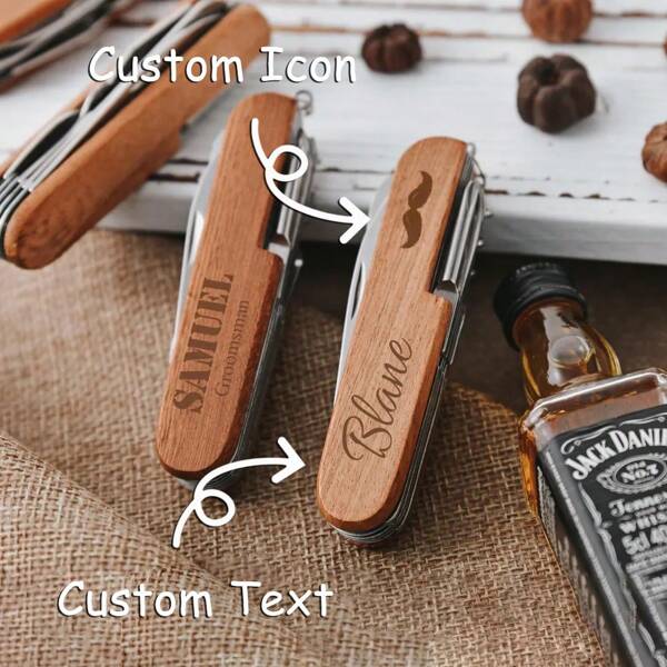 1 Stück personalisiertes Messer, 11-Funktionen Multitool Taschenmesser, individuell graviertes Namens-Taschenmesser mit großer Klinge, Schraubendreher, Meißel und Kombizange für Outdoor, Camping, Wandern, minimalistisch chic, individuell, personalisiert, einzigartig, ideales Geschenk für ihn, ideales Geschenk für sie, sie, Freund, Freundin, Familie, Freunde