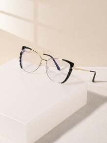 1/2/3 PCS Women's Metal-Framed Cat-Eye Shape Fashion Glasses Frame Suitable For Daily Reading And Commuting - Multicolor - View 13