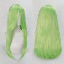 FULCRUM 24 Inch Pink Blue Green Black Anime Costume Long Straight Cosplay Wig Heat Resistant Synthetic Fibers Wig For Party Halloween Christmas