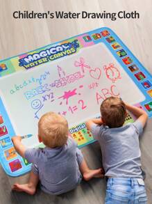 Christmas Decoration Water Drawing Mat - Children's Painting & Writing Colorful Graffiti Drawing Mat Toy With Magic Pen, Educational Toy, Large Size Water Drawing Pad, Neat Neon Color, Suitable For 3-8 Years Old Girls & Boys, Birthday, Christmas, Thanksgiving Gift