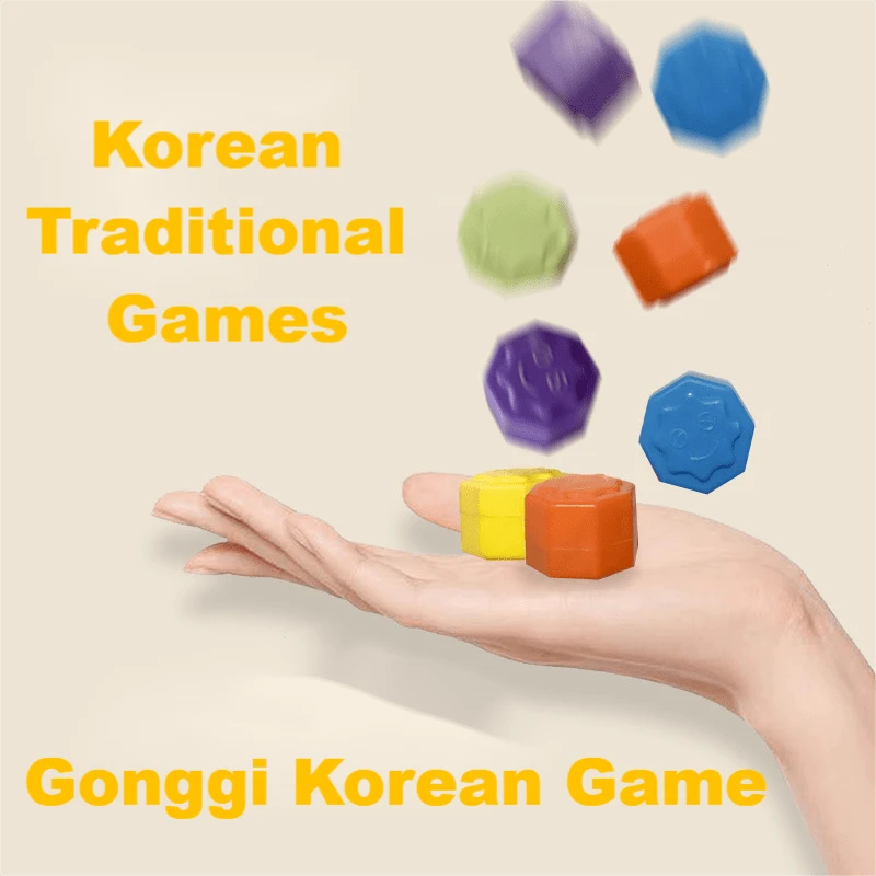 Gonggi Koreanisches Steinespiel - 48 Bunte Steine Für Koordinationstraining