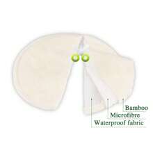 Set de 12/10 piezas de Almohadillas de lactancia orgánicas lavables de viscosa derivada de bambú, almohadillas reutilizables para el pecho para lactancia, almohadillas para pezones para la lactancia