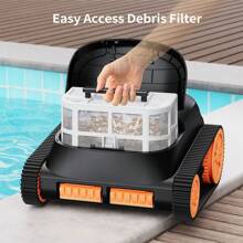 CoasTeering Nebula Akku-Poolroboter, 180 Minuten Laufzeit, Wandklettern und Wasserlinienreinigung, bürstenlose Motoren, intelligente Navigation, Reinigung von in den Boden eingelassenen Pools bis zu 3229 m².