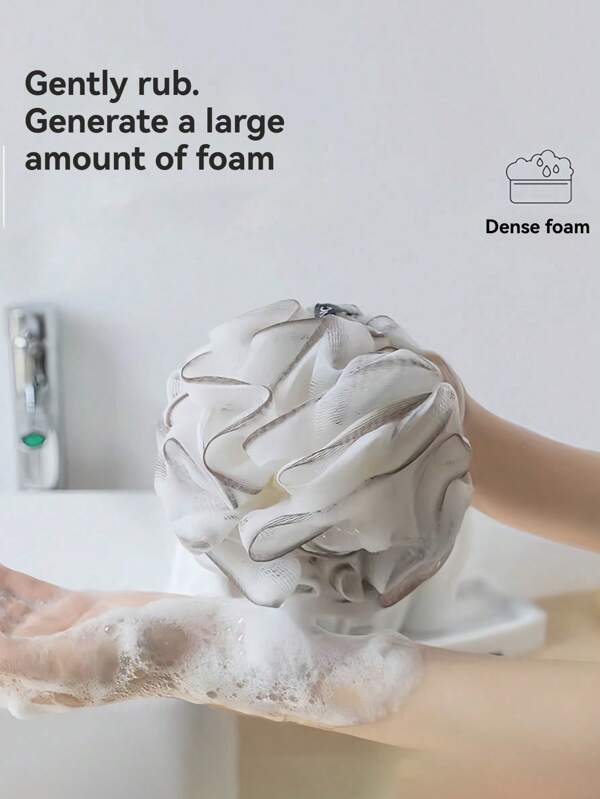 1p Esponja de Banho, Não Dispersante, Não Descama, Super Macia, Esponja de Banho Colorida Esfoliante para Mulheres