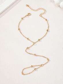 A Simple And Fashionable Vacation Style Light Luxury Party Bean Chain With Finger And Foot Chain