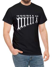Men's T-Shirt Tools Mechanic Beer Opener 100% Cotton - 黑色 - 查看 1