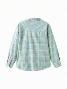 Balabala Tween Girl' Long-Sleeve Shirt, Classic Spring Button-Up
