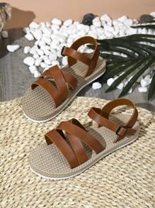 Handmade Women's Fashion Comfortable Non-Slip Soft Open Toe Flat Sandals, Summer