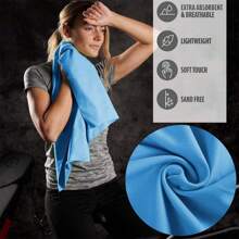 Light Weight Quick-Drying Towel, Soft And Portable With Round Tube Packaging, Made Of Super-Fine Fiber, Suitable For Camping, Gym, Travel, Beach, Swimming, Yoga And Sports