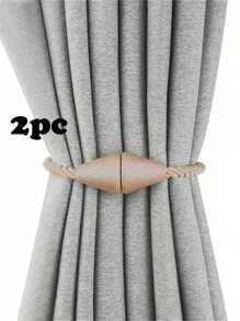 1pc/2pcs Magnetic Polyester Cone Shape Curtain Tiebacks, Suitable For Curtain Fixation Gifts Birthday Graduation