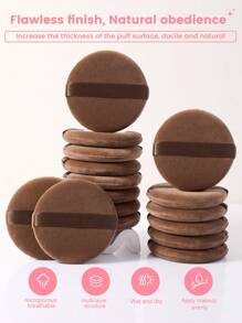 4/8/12/16PCS Makeup Puff Set Soft Circular Powder Puffs