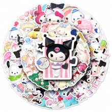 Sanrio 50pcs 3D Sanrio Cute Kuromi Cartoon Stickers, Decorative For Luggage, Phone Cases, Macaroon Gifts Birthday Graduation Room Decor Home Decor Wall Decor Bathroom Decor Bedroom Decor Room Decoration Stuff Living Room Decor House Decor Home Decor Living Room Wall Paper Personalised Stickers