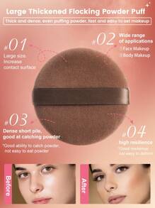 4/8/12/16PCS Makeup Puff Set Soft Circular Powder Puffs