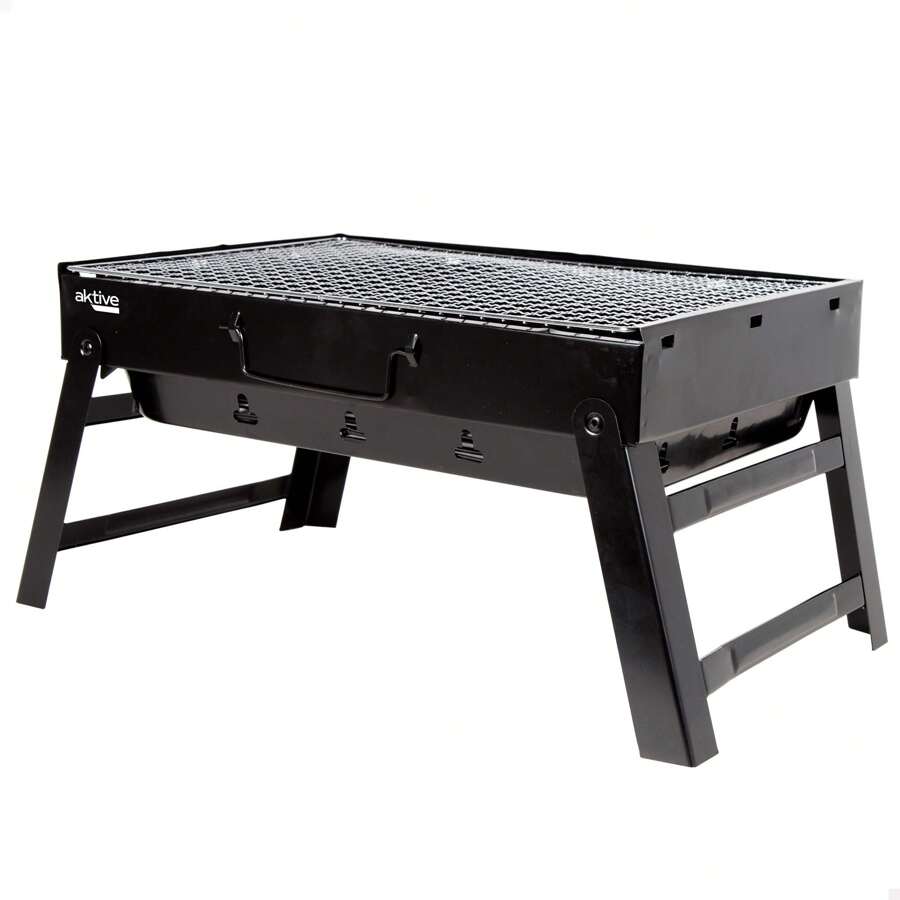 Aktive Barbecue portatile pieghevole rettangolare nero 50x30x23 cm ✅ Consegna in 24/48 ore in Spagna (penisola) - Multicolore - Visualizzare 1