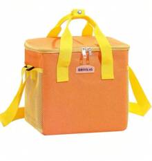 Bolsa térmica para el almuerzo de gran capacidad, adecuada para trabajadores de oficina - Naranja - Ver 2