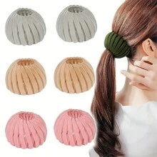 1 Pince à cheveux magique, support de queue de cheval, accessoire de cheveux simple monochrome pour boule de personne nonchalante, pince à chignon, lisseur de cheveux pour femme, boucle de fixation pour queue de cheval haute, pince de préhension pour personne nonchalante, accessoire de cheveux moelleux. Rentrée scolaire