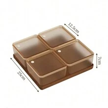 WORTHBUY Caja de almacenamiento de alimentos cuadrada de plástico con tapa, caja sellada reutilizable a prueba de humedad para bocadillos, frutos secos y caramelos, con diseño de dibujos animados transparente, apta para la cocina, la sala de estar y la oficina