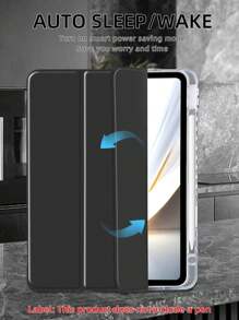 1 carcasă neagră acrilică personalizată pentru tabletă, cu text personalizat, carcasă din spate transparentă, repaus/ trezire magnetică, compatibilă cu iPad Mini6/Mini7/Air/Air2/9.7/10.2/10.5/Air4/Air5/10.9inch/Pro11/10th/Air 124/-20. 11-in.(M4)-2024, vă rugăm să dezlipiți filmul înainte de utilizare, poziția slotului stiloului poate varia în funcție de model