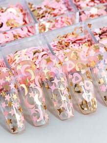 Lentejuelas de decoración en forma de corazón, mariposa y flor - Purpurina de uñas de estilo mezclado con suministros DIY para la decoración