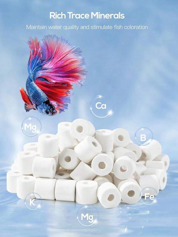 Biological Ceramic Media With Mesh Bag, Suitable For Aquarium Pond And Tank Filters As Biologic Ceramic Filter Media For Nitrifying Bacteria Cultivation