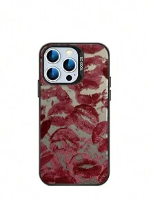 1 Peça Capa de Celular Anti-queda com Design de lábio vermelho de Personalidade Compatível com iPhone 11 12 13 14 11pro Max 12pro Max 13pro Max 14pro Max Xr 15 15 Pro 15 Pro Max e Série Compatível com Samsung Galaxy