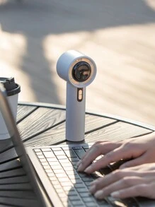 1 pièce ventilateur mini portable multicolore simple, ventilateur à main avec affichage numérique, ventilateur rechargeable USB à 100 vitesses, ventilateur électrique haute vitesse à turbine, ventilateur portable léger, ventilateur de bureau pouvant être utilisé à l'intérieur et à l'extérieur