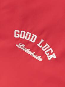 Balabala Chaqueta De Béisbol Con Bloques De Color Para Niños Para La Primavera - rojo chino - Ver 6