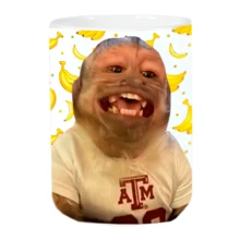 Taza De Changos Meme 11 Oz Sublimada De Cerámica Café O Te - Blanco - Ver 6