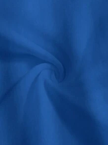 Young Boy Summer Short-Sleeved Happy Day Eating Hamburgers And Cakes Playing Skateboard Lettering Printed Round-Neck T-Shirt - Royal Blue - View 4