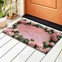 1pc Halloween Theme Carpet, Pumpkin Door Mat, Gothic Style Entrance Mat, Small Rug, Welcome Mat, Doormat, Outdoor Mat, Kitchen Carpet, Home Decor, Front Door Mat, Area Rug, Outdoor Pad, Home Decoration, Area Carpet, Garden Carpet, Washable Rug