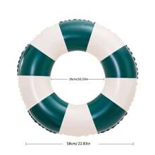 Flotador para piscina, suministros de piscina inflable de color contrastante y seguro, hecho de PVC - Verde - Ver 3