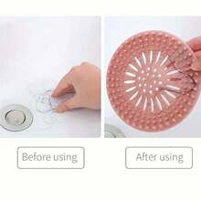 1pc/2pcs/3pcs/4pcs Silicone Shower Drain Hair Catcher, Anti-Clog Sink Strainer, Deodorizing Drain Filter, Kitchen Sink Hair Stopper, Prevent Sewer Clogs