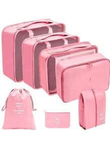 7 Pieces Kit Organizer Bags For Suitcase Clothes Luggage Travel - 彩色 - 查看 6