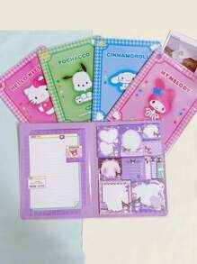 Sanrio 330pcs/Pack Sanrio Kuromi Ins-Style Memo Pad Sticky Notes Combination, Kitty Adhesive Tabs, Index Stickers, Student Gift, Back To School Essentials