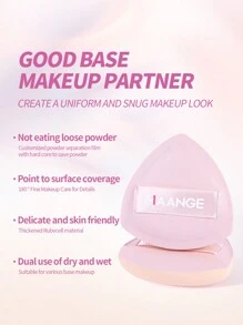 MAANGE 13pcs Aluminum Tube Makeup Brushes & 3pcs Powder Puff Accessories & Velvet Bag, Large Blush, Powder, Foundation, Contour, Eyeshadow Brush & Shadow, Smudge, Highlight, Concealer, Small Contour, Eyebrow, Eyelash, Blending Brush, Makeup Sponge, Triangle Powder Puff, Triangle Air Cushion Powder Puff, Skin Friendly, For Easy Carrying, Set For Travel, Gift For Women & Girls - 粉色 - 查看 7