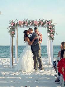 Pink Artificial Eucalyptus Garland With Flowers 6FT, Table Runner Decor Arch Backdrop Head Table Decorations For Wedding Sweetheart Table Centerpieces Rehearsal Dinner Bridal Shower Decoration Party Favors Room Decor Bride