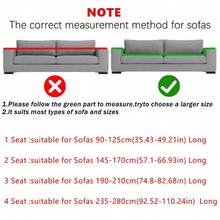 1 pieza Funda de sofá a rayas jacquard elástica todo incluido para las cuatro estaciones, funda de sofá antideslizante y extraíble para decoración del hogar - 1 plaza: Adecuado para sofás de 90-125 cm (35,43-49,21 pulgadas) de largo / 2 plazas: Adecuado para sofás de 145-170 cm (57,1-67,93 pulgadas) de largo / 3 plazas: Adecuado para sofás de 190-210 cm (74,8-82,68 pulgadas) de largo / 4 plazas: Adecuado para sofás de 235-280 cm (92,52-110,24 pulgadas) de largo