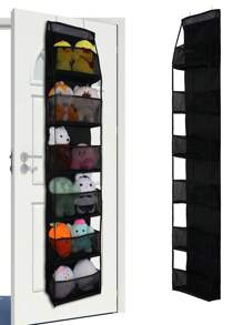 1 件 6 层门上悬挂式收纳袋，化妆品壁挂式储物袋，大容量网状支架，带透明口袋悬挂式储物袋，适用于厨房育儿室浴室壁橱、卧室、宿舍、婴儿尿布、儿童玩具。（6 层多色） - 彩色 - 查看 15