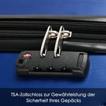 Rolling Suitcase, Hard-Shell Suitcase, Hand Luggage, 4 Wheels, ABS Material, TSA Customs Lock, Dark Blue