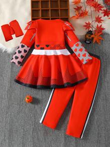 Suitable For Halloween, Christmas, Parties, Anime Conventions, Costume Wear, Children's Costumes, Performances - Red and White - View 8