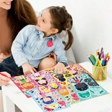 8 pièces Autocollants de déguisement de princesse Créer un visage Autocollants de princesse Créez vos propres autocollants de princesse Faveurs de fête d'anniversaire de princesse pour enfants Récompenses Artisanat avec 8 modèles