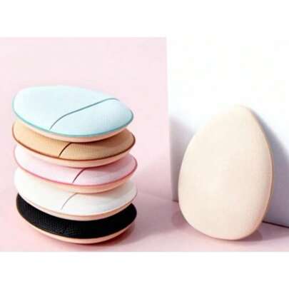 4pcs Mini Esponja De Dedo Com Almofada De Ar Slim Puff Para Maquiagem