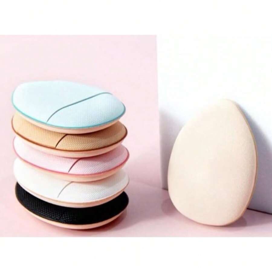 4pcs Mini Esponja De Dedo Com Almofada De Ar Slim Puff Para Maquiagem